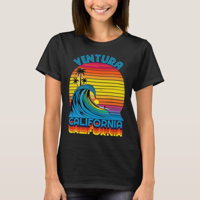 Camiseta Ventura California Retro Throwback Surf & Beach So (Anverso)