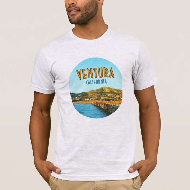 Camiseta Ventura Pier Beach California Vintage (Anverso)