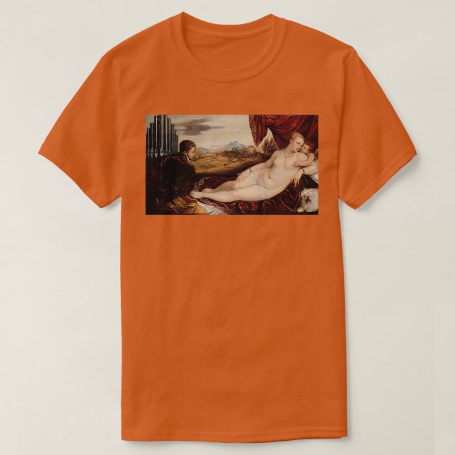 Camiseta Venus con el jugador de órganos de Tiziano (Diseño del anverso)