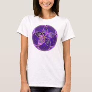 Camiseta Venus Flor de amor finaART rosa violeta
