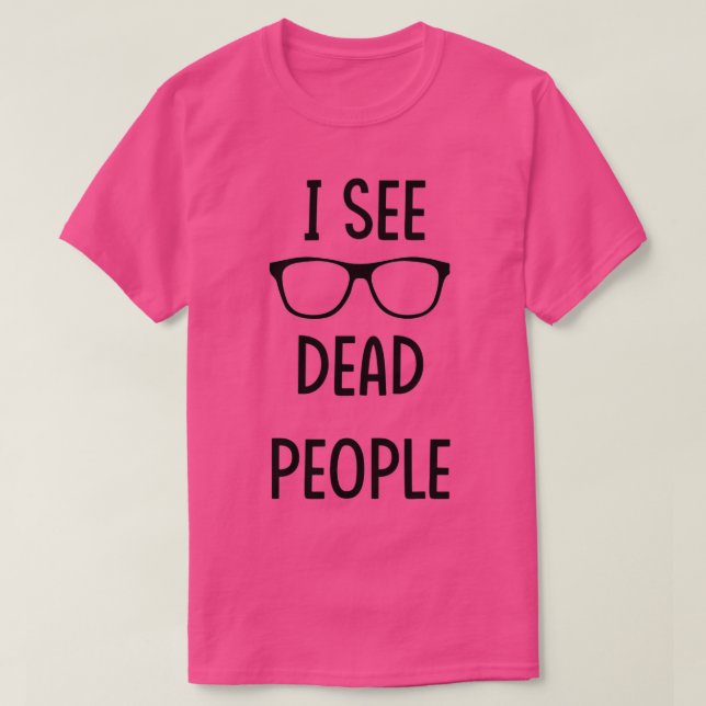 Camiseta Veo a la gente muerta negra (Diseño del anverso)