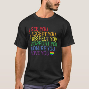 Camiseta Veo, acepto, respeto, apoyo, admire, te amo