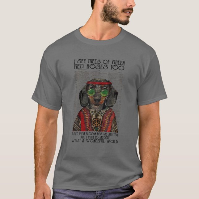Camiseta Veo Árboles De Rosas Rojas Verdes Demasiado Gracio (Anverso)