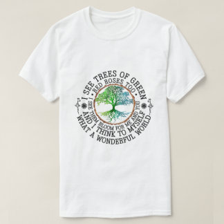 Camiseta Veo árboles de rosas rojas verdes también