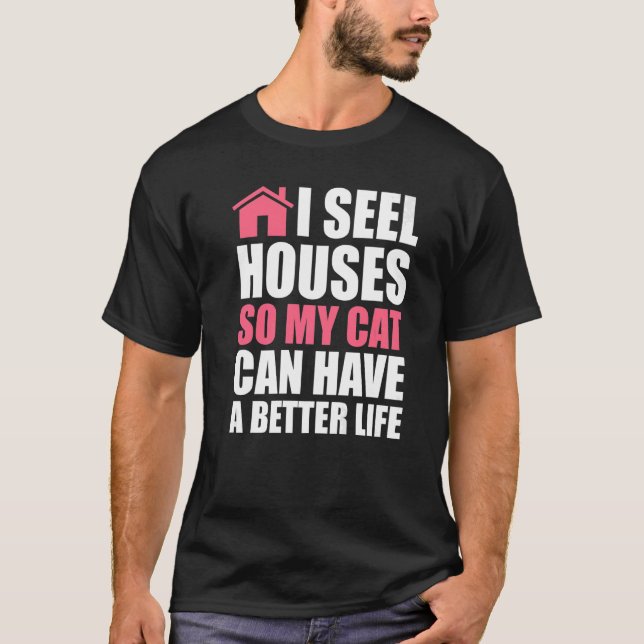 Camiseta Veo casas, así que mi inmobiliario de la casa del  (Anverso)
