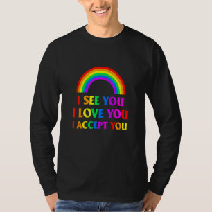 Camiseta Veo Que Te Amo Te Acepto - Lgbtq Ally Gay Pri