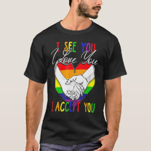 Camiseta Veo Que Te Amo Te Acepto Lgbtq Ally Gay Prid