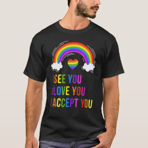 Camiseta Veo Que Te Amo Te Acepto Lgbtq Ally Gay Prid