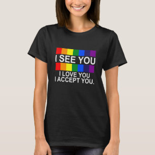 Camiseta Veo Que Te Amo Te Acepto Lgbtq Ally Gay Prid