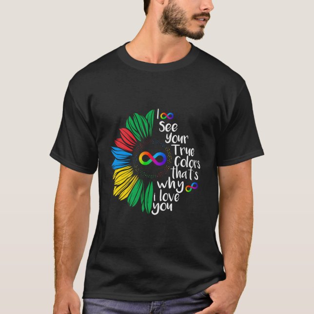 Camiseta Veo Su Verdadero Color Infinito Neurodivers (Anverso)