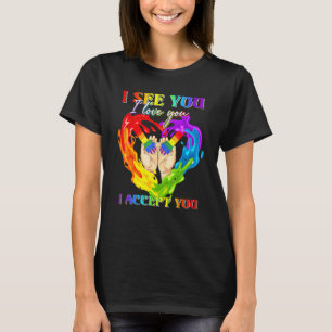 Camiseta Veo Te Amo Te Acepto Aliado Lgbtq Orgullo Gay