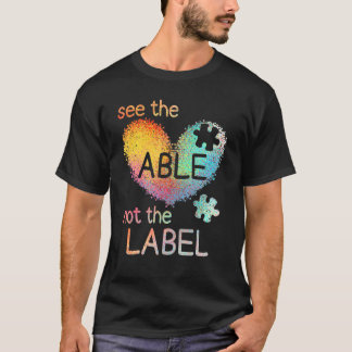 Camiseta Ver a los capacitados sin etiquetar concienciación