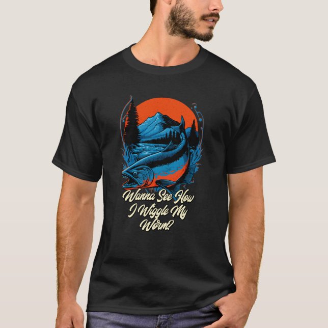 Camiseta Ver Cómo Descanso Mi Humor De Pescador De Gusano (Anverso)