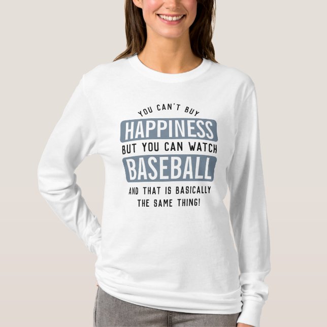 Camiseta Ver el béisbol es felicidad es divertido el béisbo (Anverso)