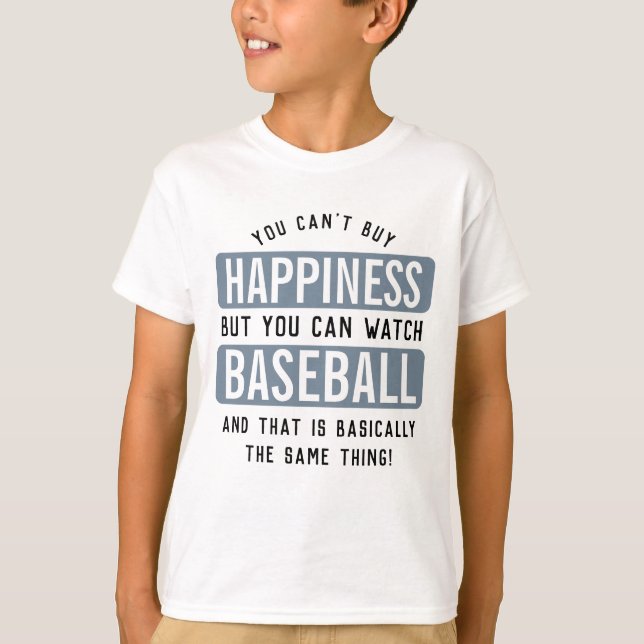 Camiseta Ver el béisbol es felicidad es divertido el béisbo (Anverso)