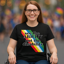 Camiseta Ver el Inspirador del Orgullo por discapacidad de 