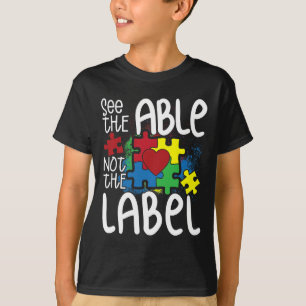 Camiseta Ver El Posible No La Etiqueta Autismo Del Rompecab