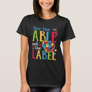 Camiseta Ver El Posible No La Etiqueta Autismo Rompecabezas