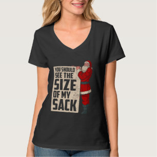 Camiseta Ver El Tamaño De Mi Despido Funny Santa Clase Chri