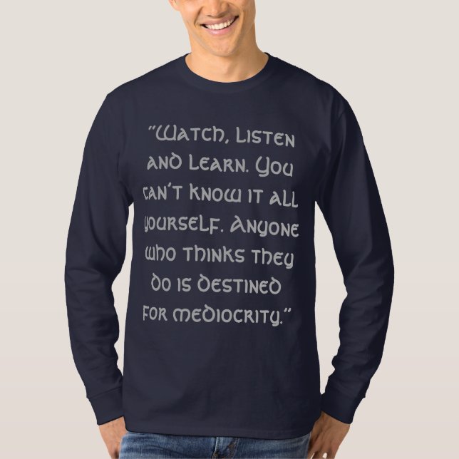 Camiseta Ver escuchar y aprender (Anverso)