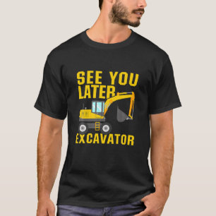 Camiseta Ver Excavador posterior   Niños pequeños y diverti