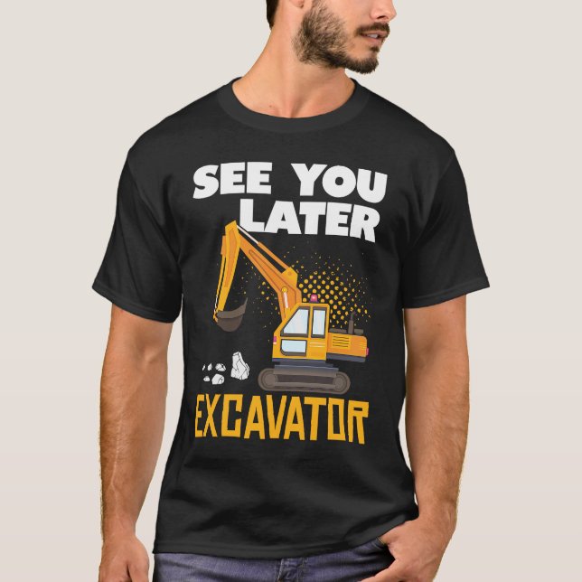 Camiseta Ver Excavador posterior para una construcción dive (Anverso)