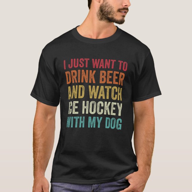 Camiseta Ver Hockey sobre hielo con mi divertido ventilador (Anverso)