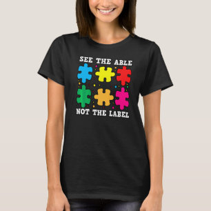 Camiseta Ver La Capacidad No La Etiqueta Desvío Concienciac