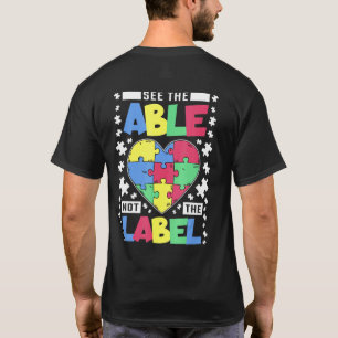 Camiseta Ver lo capaz, no la etiqueta Conciencia del Autism