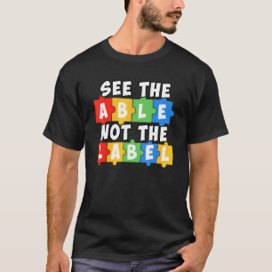 Camiseta Ver lo Capaz No la Etiqueta Rompecabezas Concienci