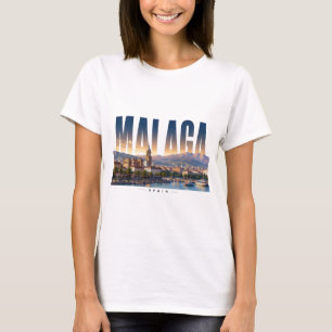 Camiseta Ver Málaga España Costa Del Sol Vista de la Ciudad
