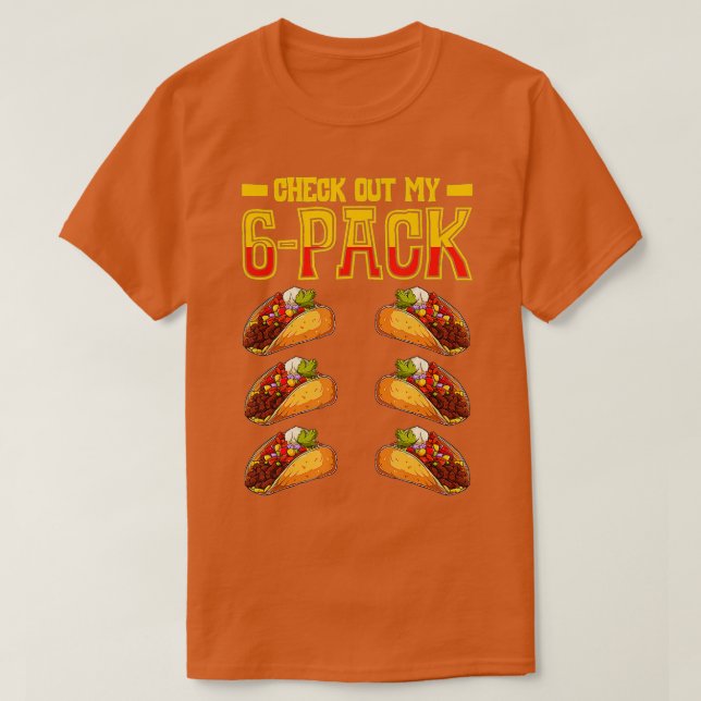 Camiseta Ver Mi Paquete 6 Comida Rápida De Taco Cinco De Ma (Diseño del anverso)