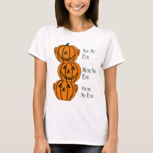 Camiseta Ver No, Oír No, No Hablar No Mal Calabazas Camiset