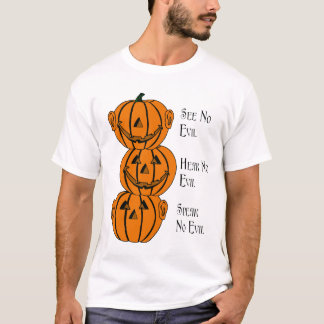 Camiseta Ver No, Oír No, No Hablar No Mal Calabazas Camiset