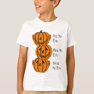 Camiseta Ver No, Oír No, No Hablar No Mal Calabazas Camiset