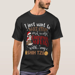 Camiseta Ver películas de Navidades con mi amante del perro