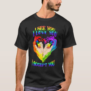 Camiseta Ver que te amo te acepto - Orgullo de aliados LGBT