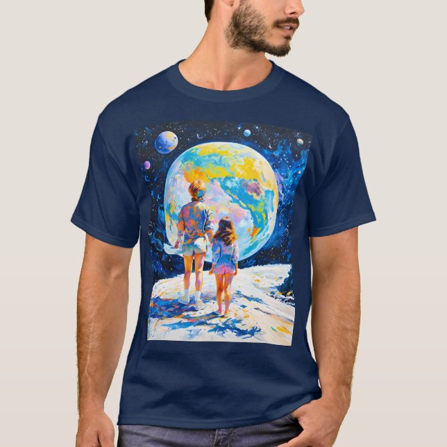 Camiseta Ver un planeta mientras estamos en otro (Anverso)