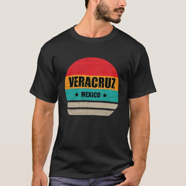 Camiseta Veracruz Mexico  Proud Mexican  Veracruz Retro Vin (Anverso)