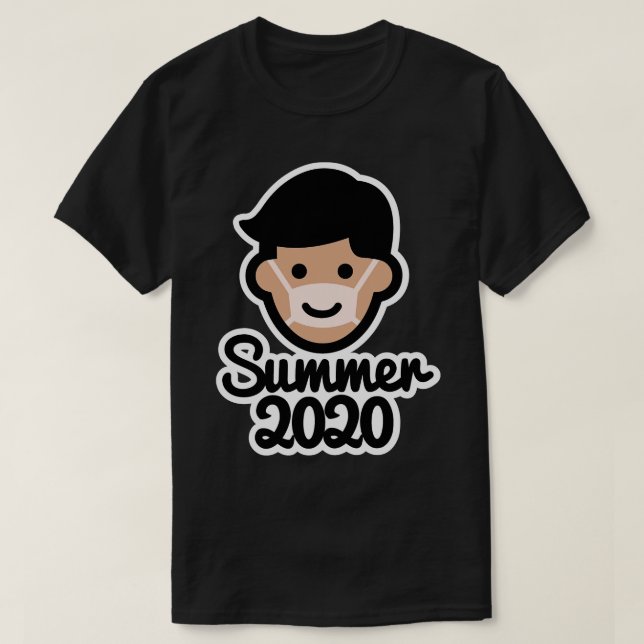 Camiseta Verano 2020 máscara facial sol bronceado máscara d (Diseño del anverso)