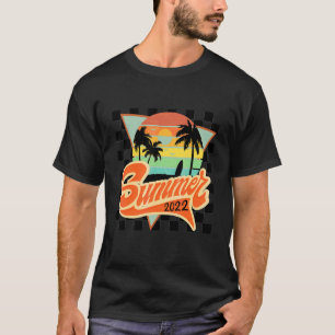 Camiseta Verano 2022 Vibes de verano Retro Palm Tree S