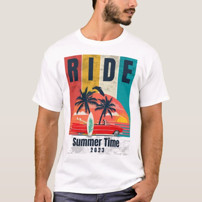 Camiseta Verano 2023 Cadillac Sunset Ride (Anverso)