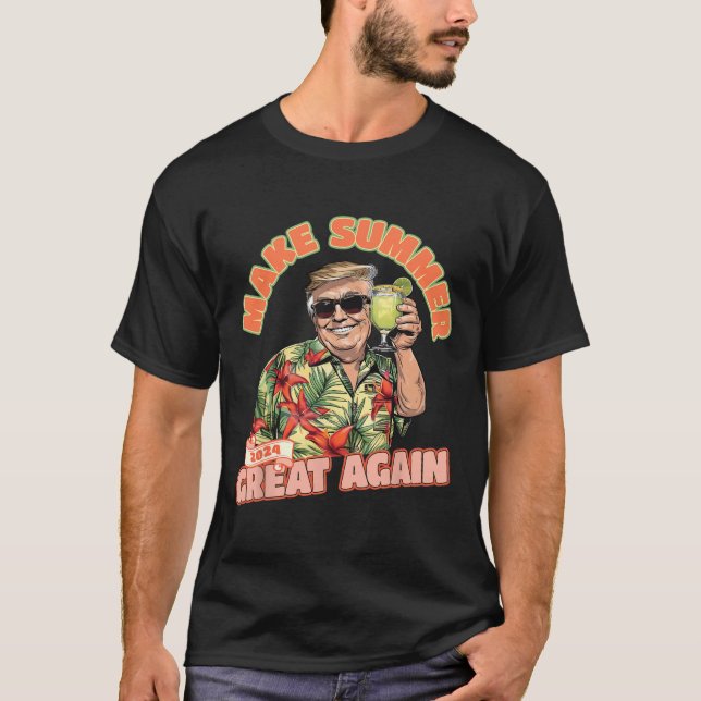 Camiseta Verano 2024 Grande de nuevo Donald Trump de vacaci (Anverso)