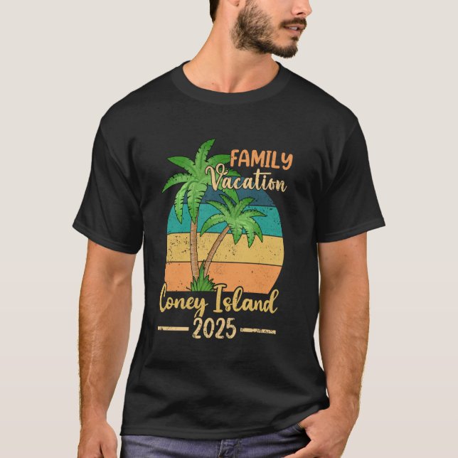 Camiseta Verano 2025 de las vacaciones familiares de Coney  (Anverso)