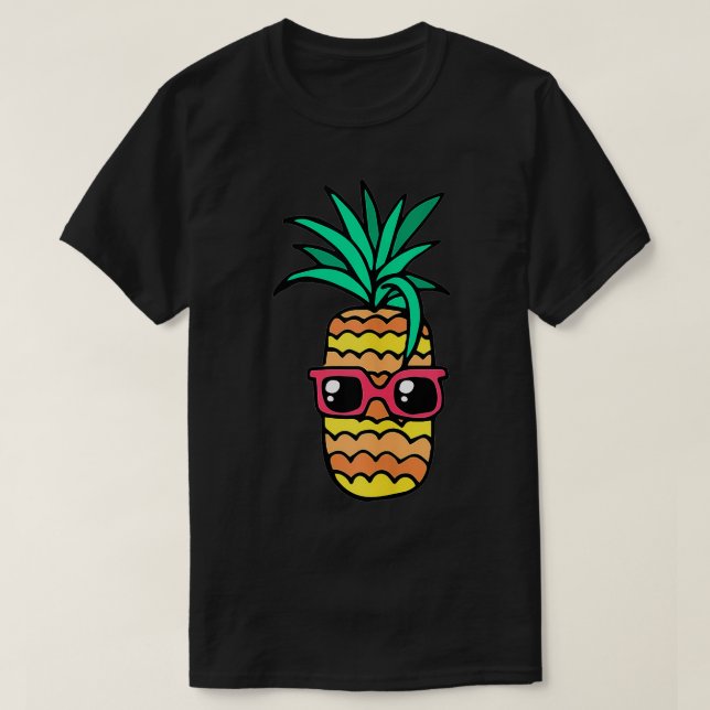 Camiseta Verano Aloha Beach con piña hawaiana (Diseño del anverso)
