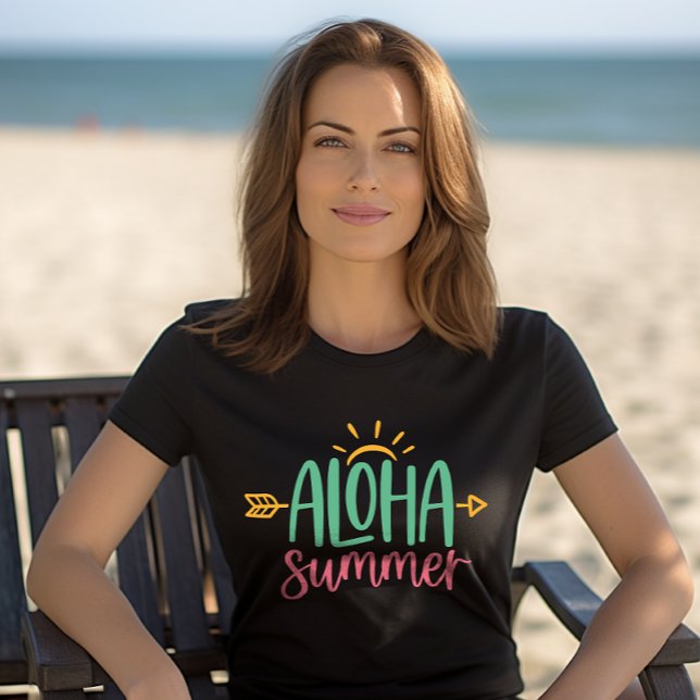 Camiseta "Verano Aloha" tropical (Subido por el creador)