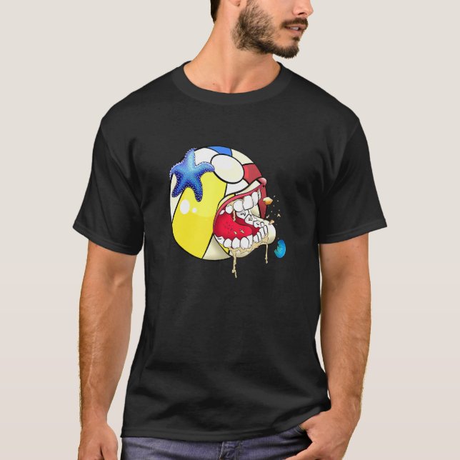 Camiseta Verano Beach Ball Crazy Face (Anverso)