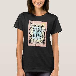 Camiseta Verano Beach Vacaciones y Sunrise Sunburn Sunset R