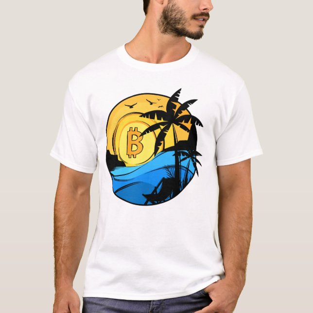 Camiseta Verano Bitcoin - Moneda criptográfica (Anverso)