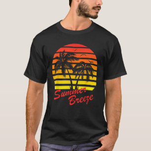 Camiseta Verano Brisa 80 verano Playa Palm Tree Sunset
